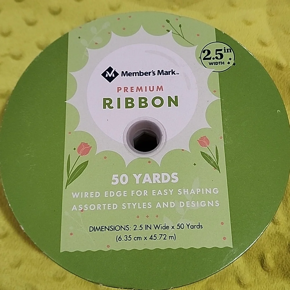 3 Rolls Kirkland/Member's Mark Wire-Edged Ribbon, 150 yds total